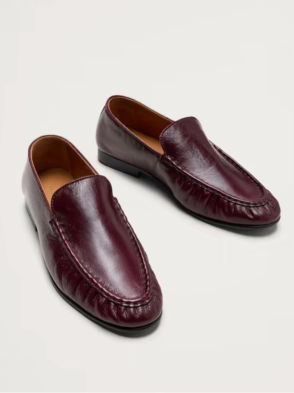 NWOB Banana Republic Sz 10 Leather Mock Toe Loafer Burgundy(#825902)